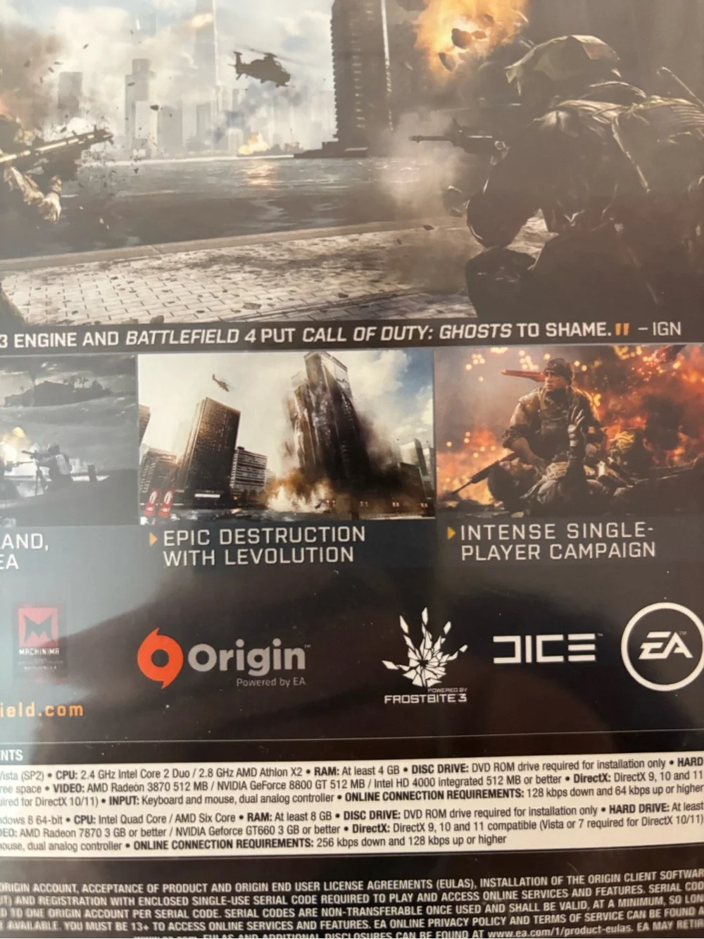 Battlefield 4 PC DVD-ROM game, factory sealed, mature17+